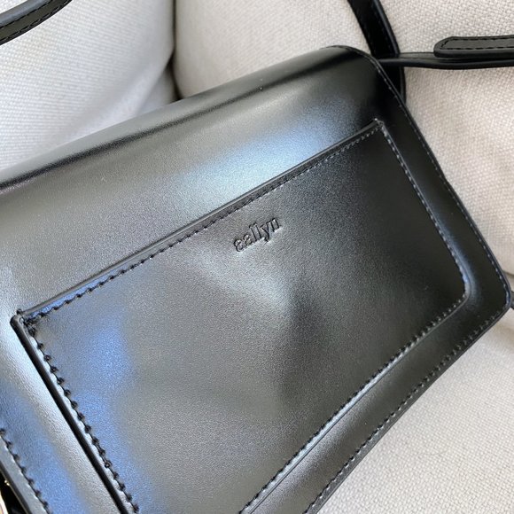 The Bobbi Leather Small Crossbody Bag - Black - Picture 4 of 11